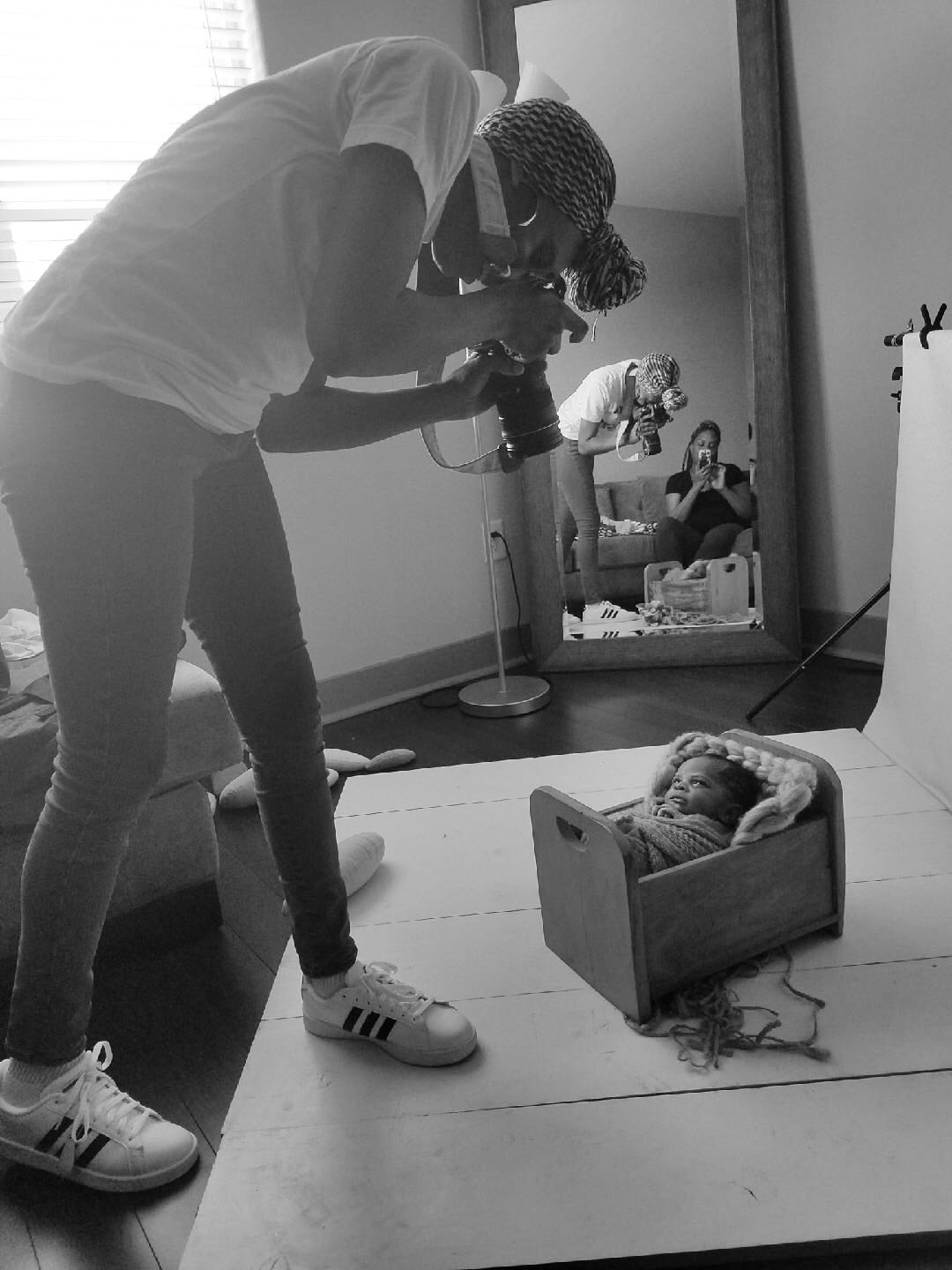 Behind the Scenes of Newborn Baby Photoshoot in Mesquite Texas